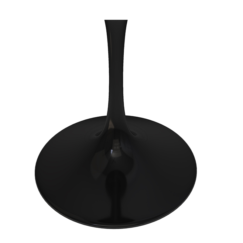 Aron Living Rose 36 Round Fiberglass and Metal Dining Table in White Black