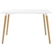 Aron Living Vincent Dining Table & Set of 4 Plastic Chairs in White