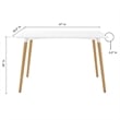 Aron Living Vincent Dining Table & Set of 4 Plastic Chairs in White