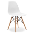Aron Living Vincent Dining Table & Set of 4 Plastic Chairs in White