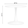 Aron Living Rose Wood Top Kids Table & Set of 2 Plastic Chairs in White