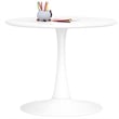 Aron Living Rose Wood Top Kids Table & Set of 2 Plastic Chairs in Gray