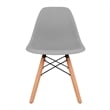 Aron Living Rose Wood Top Kids Table & Set of 2 Plastic Chairs in Gray