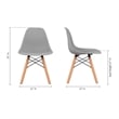 Aron Living Rose Wood Top Kids Table & Set of 2 Plastic Chairs in Gray