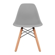 Aron Living Rose Wood Top Kids Table & Set of 4 Plastic Chairs in Gray