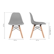 Aron Living Rose Wood Top Kids Table & Set of 4 Plastic Chairs in Gray
