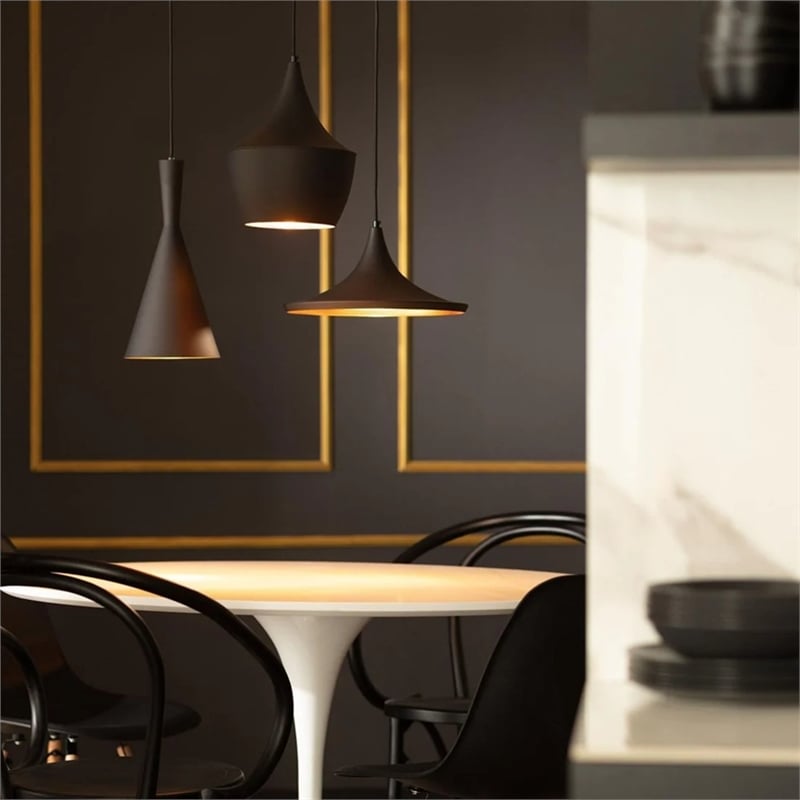 Aron Living Rivas Metal Pendant Light in Black