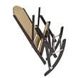 Bella Esprit Traditional Solid Wood and Fabric Folding Rocking Chair in Espresso