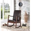 Bella Esprit Transitional Wood Rocking Chair with Cushion in Espresso