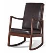 Bella Esprit Transitional Wood Rocking Chair with Cushion in Espresso