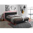 Bella Esprit Solid Wood/ Fabric Tufted Upholstered Queen Bed in Gray