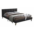 Bella Esprit Solid Wood/ Fabric Tufted Upholstered Queen Bed in Gray