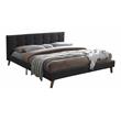 Bella Esprit Solid Wood/ Fabric Tufted Upholstered King Bed in Gray