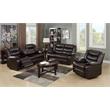 Bella Esprit 3-piece Faux Leather Motion Reclining Living Room Set in Espresso