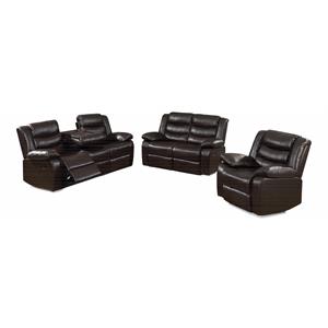 bella esprit 3-piece faux leather motion reclining living room set