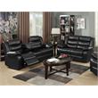 Bella Esprit 2-piece Faux Leather Motion Reclining Living Room Set in Black