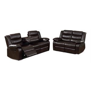 bella esprit 2-piece faux leather motion reclining living room set
