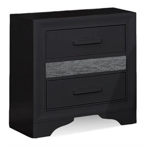 bella esprit aurora 2-drawer traditional solid wood nightstand