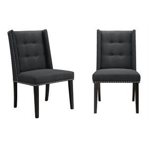 Bella Esprit 39.5&quot Fabric Tufted Upholstered Parson Dining Chair in Gray