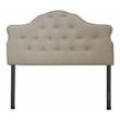 Bella Esprit Modern Fabric Arched Upholstered Panel Queen Headboard in Beige