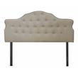 Bella Esprit Modern Fabric Arched Upholstered Panel King Headboard in Beige