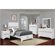 Bella Esprit 5-piece Contemporary Solid Wood Twin Bedroom Set in White/Silver