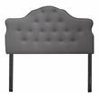 Bella Esprit Modern Fabric Arched Upholstered Panel Queen Headboard in Gray