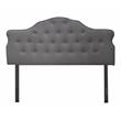 Bella Esprit Modern Fabric Arched Upholstered Panel King Headboard in Gray
