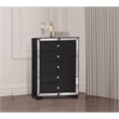 Bella Esprit 5-piece Crystal Tufted Wood Bedroom Set with LED lightning in Black