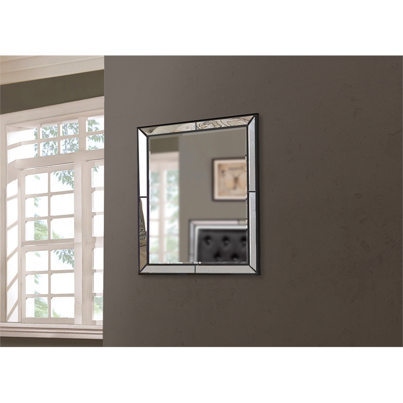 Bella Esprit 5-piece Crystal Tufted Wood Bedroom Set with LED lightning in Black