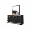 Bella Esprit 5-piece Crystal Tufted Wood Bedroom Set with LED lightning in Black
