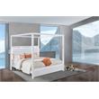 Bella Esprit Denali Solid Wood and Faux Leather Upholstered Queen Bed in White