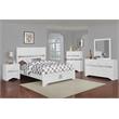 Bella Esprit 4-piece Contemporary Solid Wood Queen Bedroom Set in White/Silver