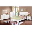 Bella Esprit 5-piece Contemporary Solid Wood Full Bedroom Set in Glossy White