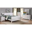 Bella Esprit 5-piece Traditional Solid Wood Full Sleigh Bedroom Set in White