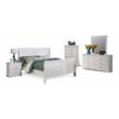 Bella Esprit 5-piece Traditional Solid Wood Queen Sleigh Bedroom Set in White