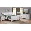 Bella Esprit 4-piece Traditional Solid Wood Queen Sleigh Bedroom Set in White
