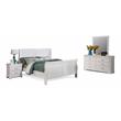 Bella Esprit 4-piece Traditional Solid Wood Queen Sleigh Bedroom Set in White