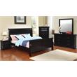 Bella Esprit 4-piece Traditional Solid Wood Full Sleigh Bedroom Set in Black