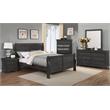 Bella Esprit 4-piece Traditional Solid Wood Full Sleigh Bedroom Set in Charcoal