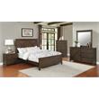 Bella Esprit 5-piece Traditional Solid Wood Panel Bedroom Set in Brown