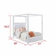 Bella Esprit 5-piece Wood Canopy Full Bedroom Set with LED Lighting in White
