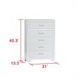 Bella Esprit 5-piece Wood Canopy Full Bedroom Set with LED Lighting in White