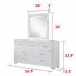 Bella Esprit 5-piece Wood Canopy Queen Bedroom Set with LED Lighting in White