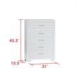 Bella Esprit 5-piece Wood Canopy Queen Bedroom Set with LED Lighting in White