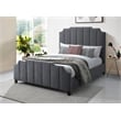 Reve & Belle Contemporary Channeled Woven Chenille Bed King Gray