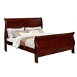Bella Esprit Queen Size Sleigh Bed Solid & Manufactured Wood Cherry