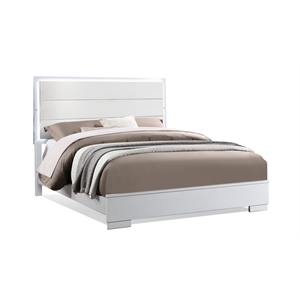 Bella Esprit Queen Size Bed Solid & Manufactured Wood White