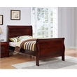 Bella Esprit Twin Size Sleigh Bed Solid & Manufactured Wood Cherry
