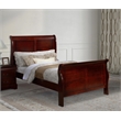 Bella Esprit Full Size Sleigh Bed Solid & Manufactured Wood Cherry